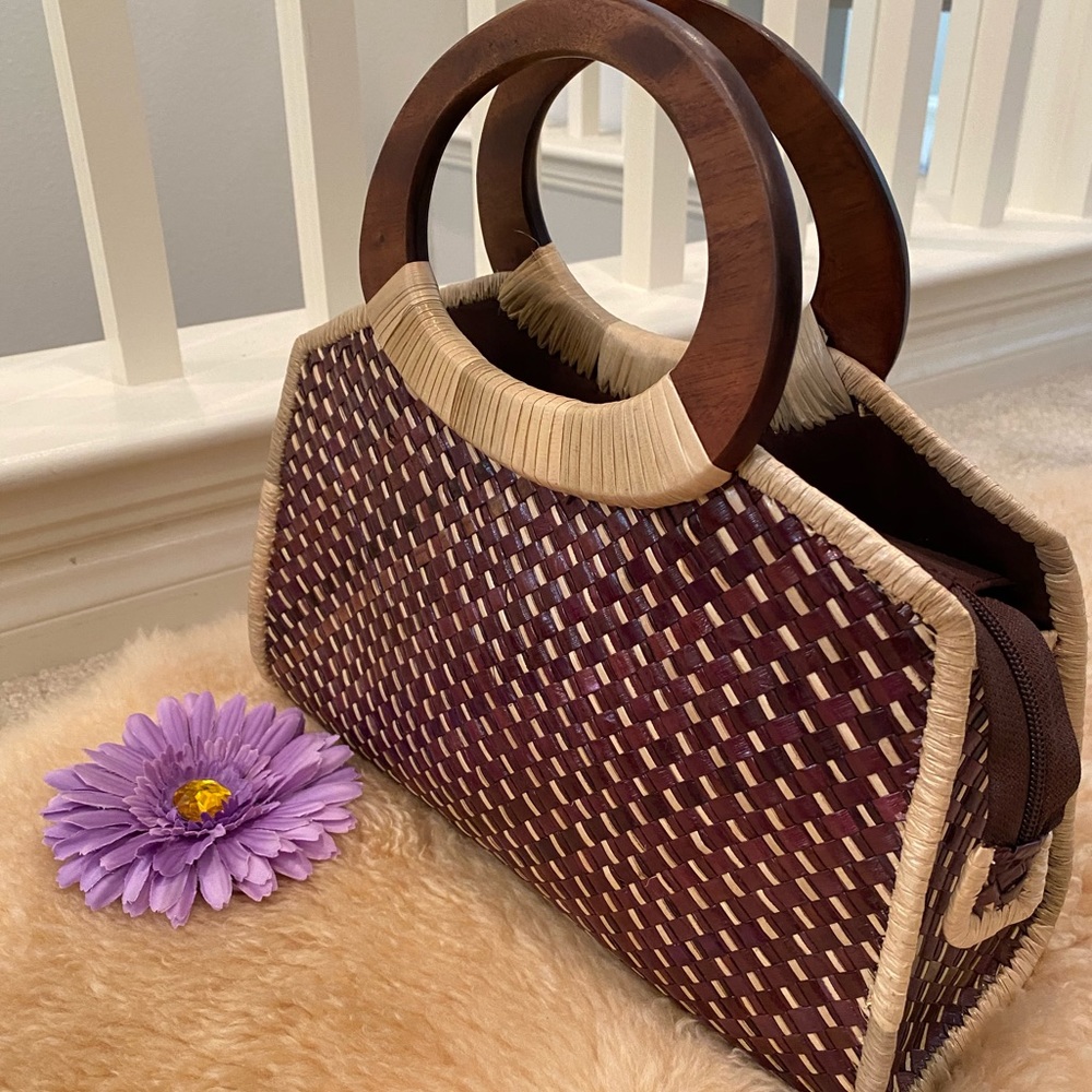 Rattan weave handbag so elegant made in the Phils